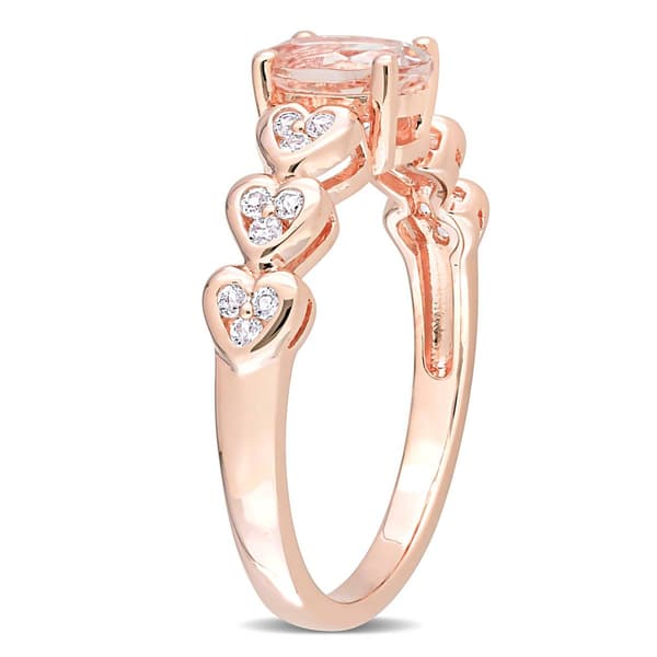 Gemstone Classics™ 18kt. Rose Gold 7/8ctw. Morganite Ring