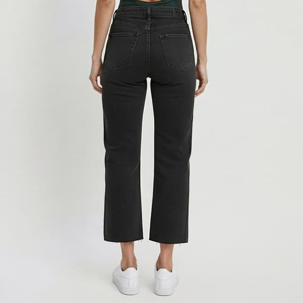 Juniors California Vintage Mid Rise Crop Hem Straight Leg Jeans