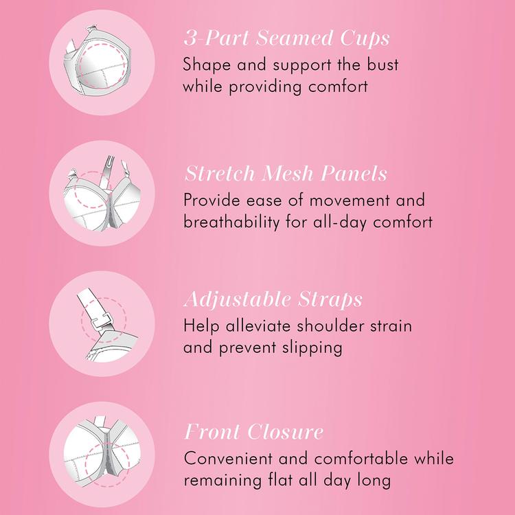 Womens Exquisite Form Fully® Front Close Wire-Free Support Bra