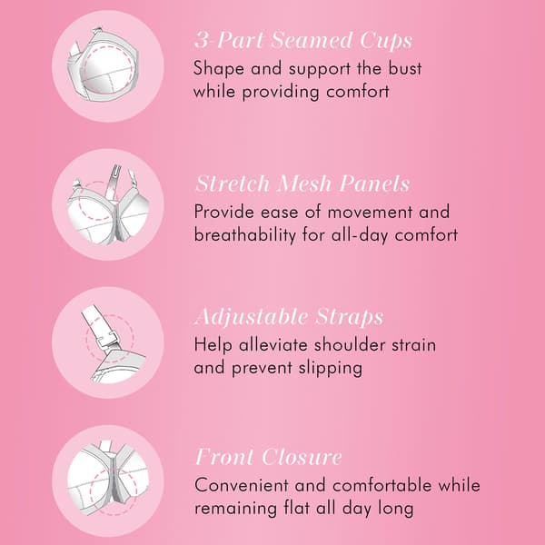 Womens Exquisite Form Fully&#174; Front Close Wire-Free Support Bra