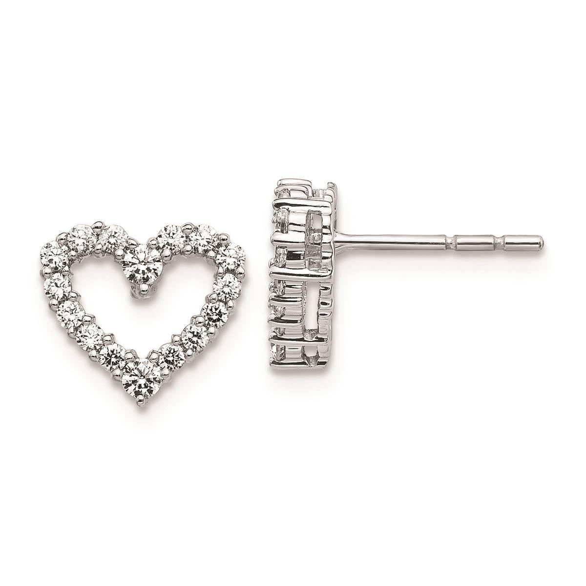 Pure Fire 10kt. White Gold Lab Grown Diamond Open Heart...