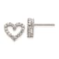 Pure Fire 10kt. White Gold Lab Grown Diamond Open Heart Earrings - image 1