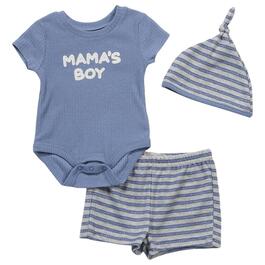 Baby Boy &#40;3-9M&#41; Baby Essentials&#40;R&#41; 3pc. Mama''s Boy Shorts Set