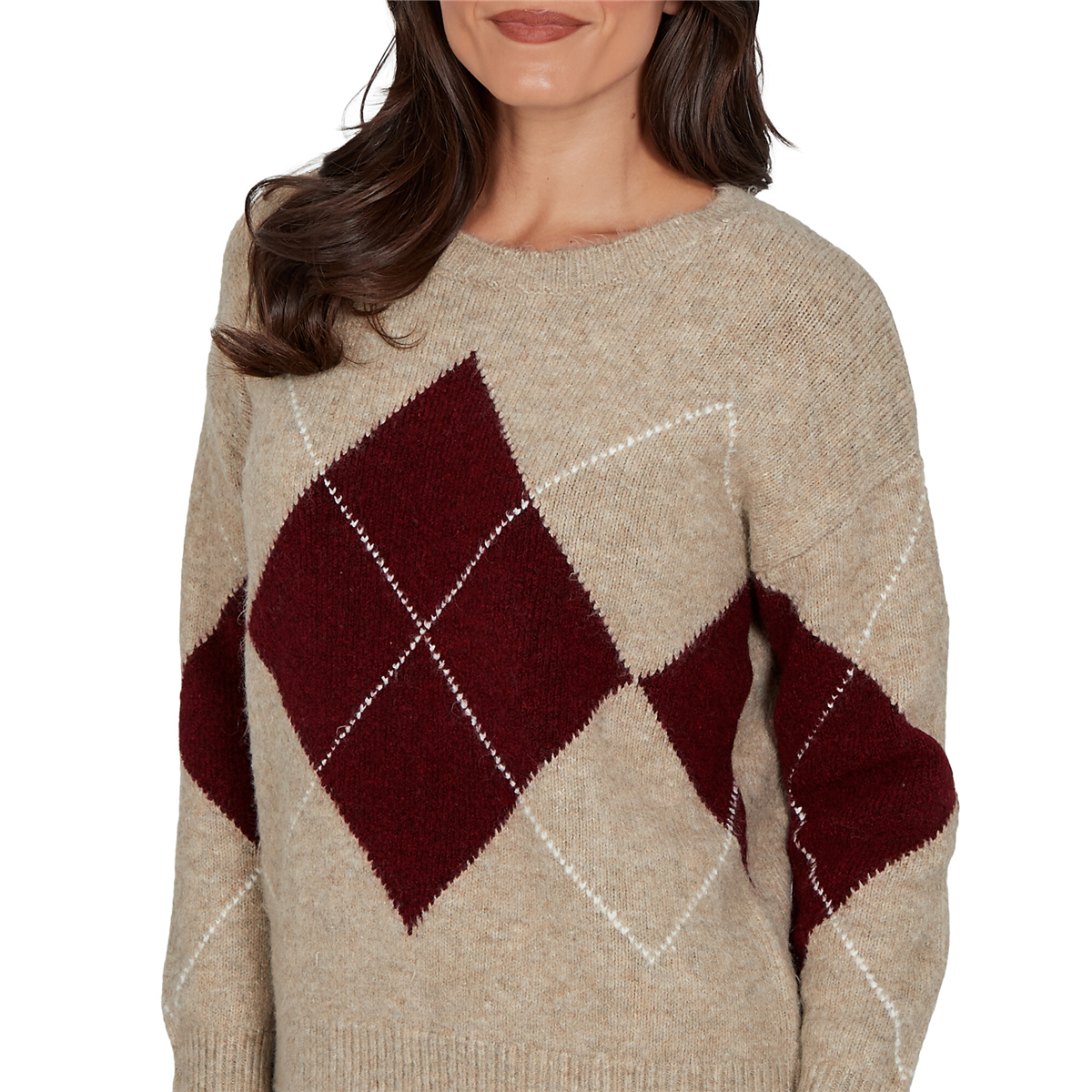 Petite Skye’s the Limit Fashion Essentials Argyle Sweater