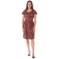 Womens Sami & Jo Short Sleeve Paisley Pleated A-line Dress - image 1