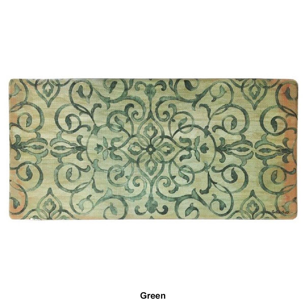 J&V Textiles Cloud Comfort Anti-Fatigue Medallion Kitchen Mat