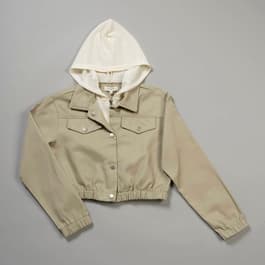 Girls &#40;7-16&#41; No Comment 2Fer Hooded Crop Jacket