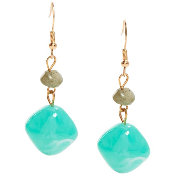 Ashley Cooper(tm) Gold-Tone Turquoise Beaded Earrings - image 