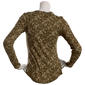 Juniors Wallflower Long Sleeve Paisley Rib Scoop Neck Tee- Leaf - image 3