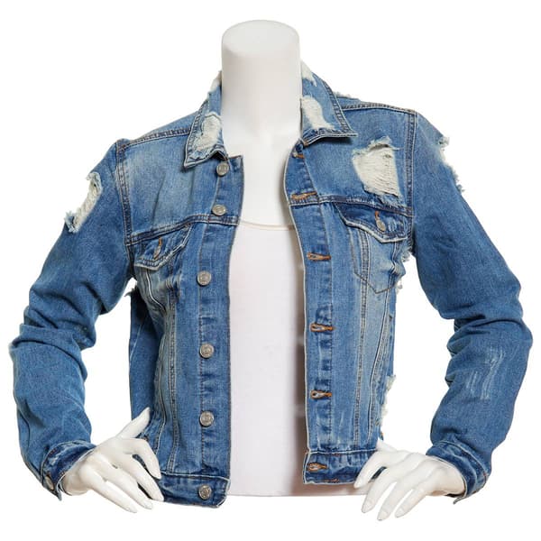 Juniors Almost Famous™ Distressed Denim Jacket