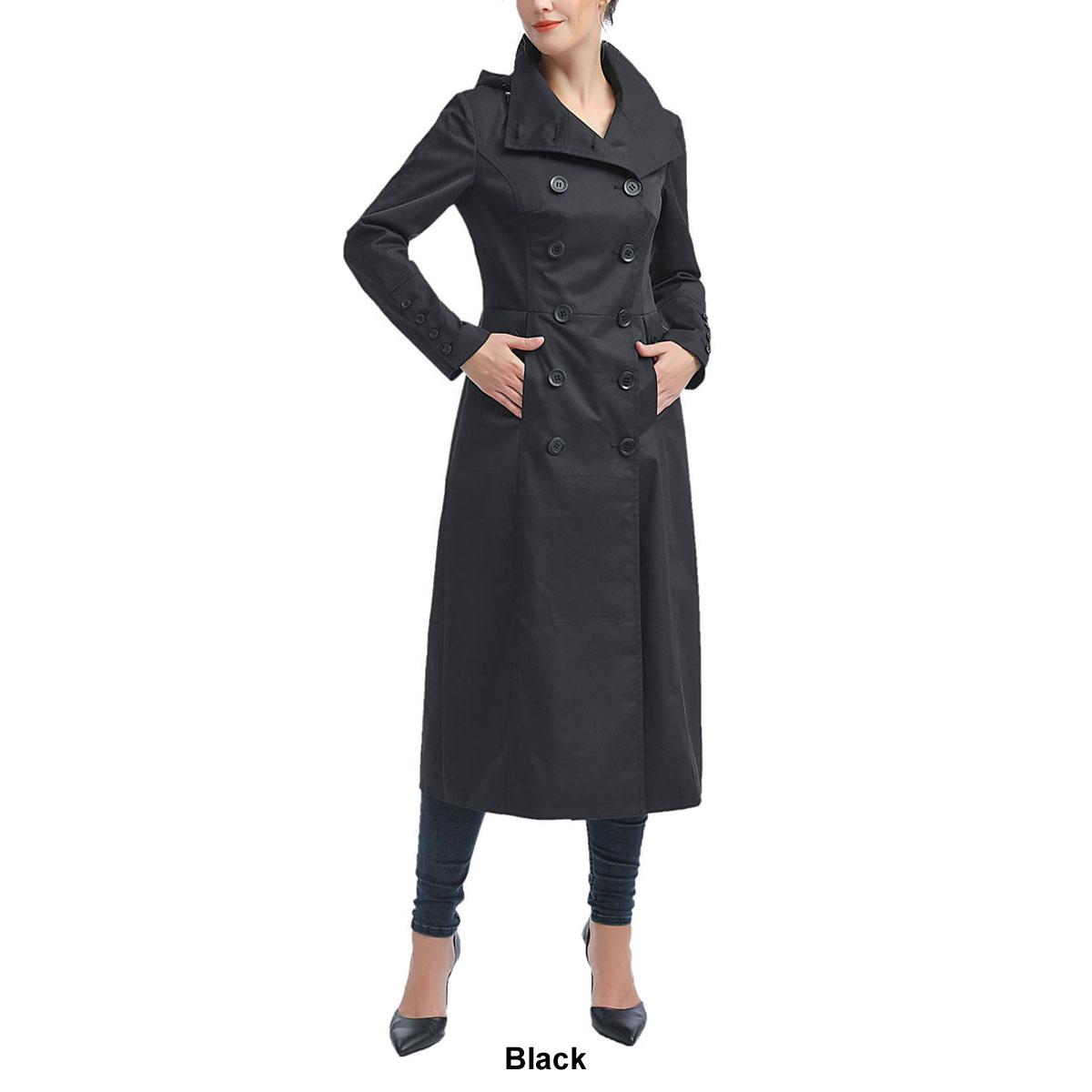 Womens BGSD Waterproof Hooded Maxi Trench Coat