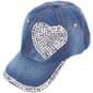 Womens Madd Hatter Heart Bling Baseball Cap - image 1