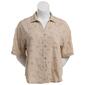 Juniors Plus No Comment Eyelet Embroidered Button Front Blouse - image 2