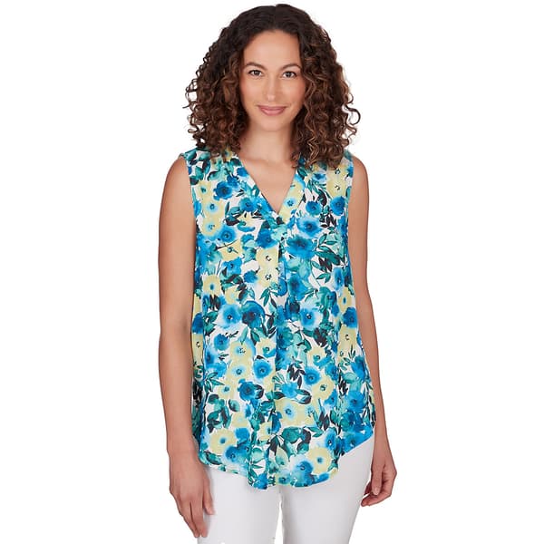 Womens Emaline St. Barths Floral Sleeveless Blouse - Boscov's