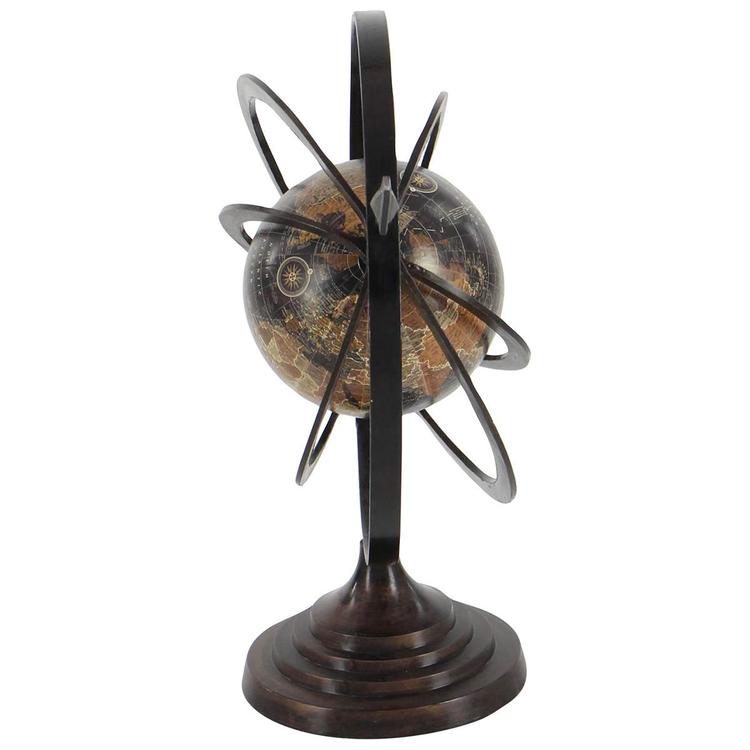 9th &amp; Pike® Black Aluminum Industrial Globe