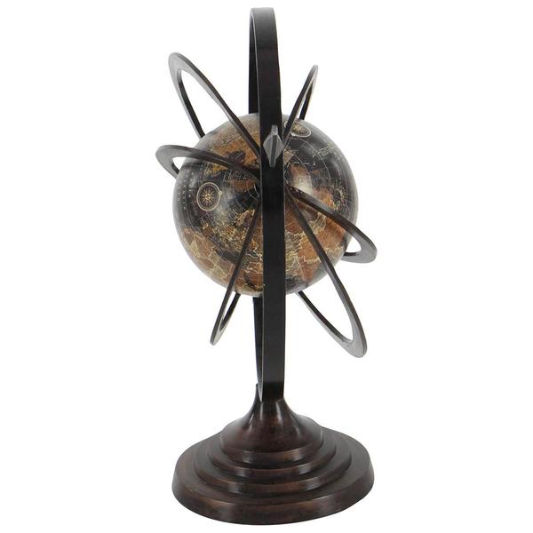 9th &amp; Pike® Black Aluminum Industrial Globe