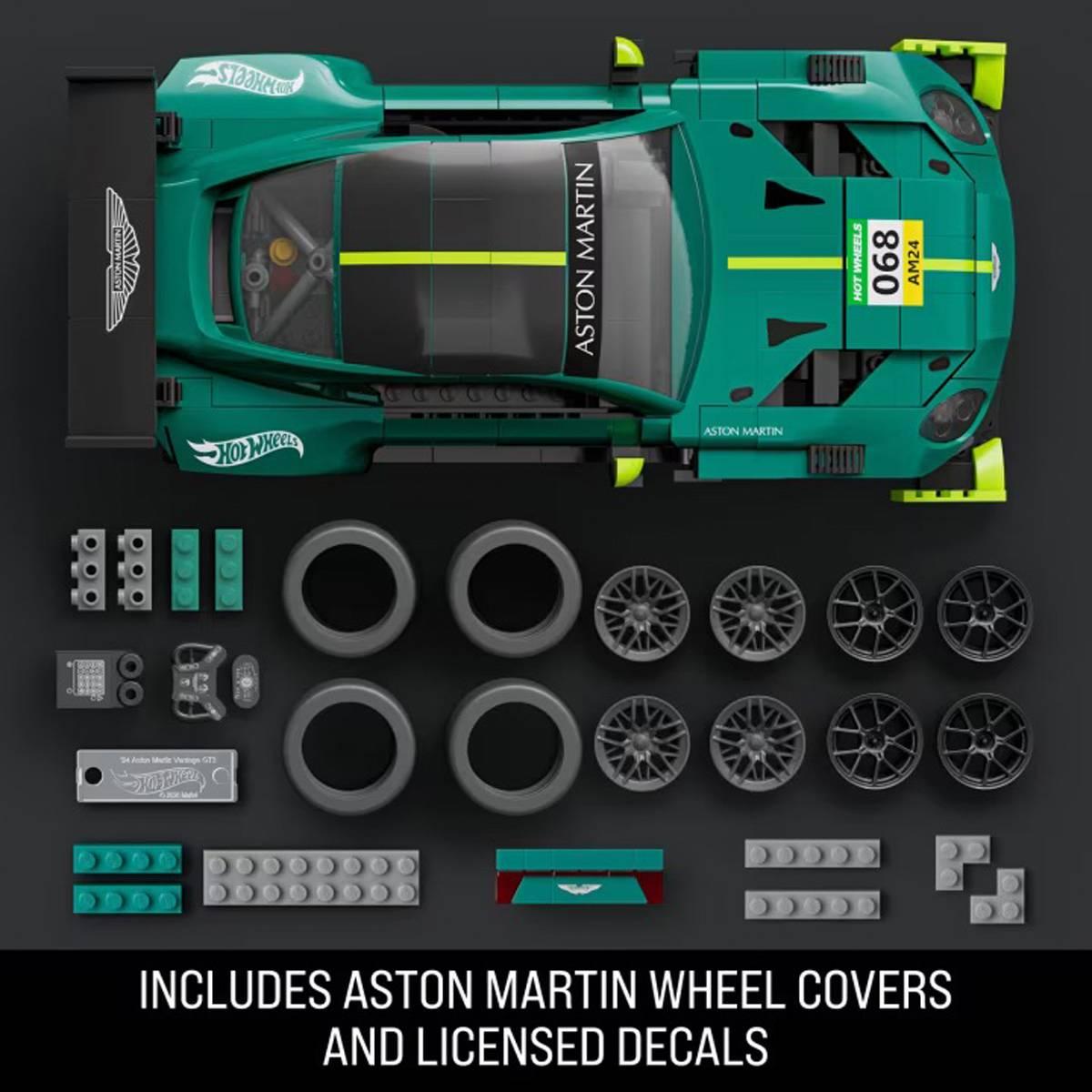 Hot Wheels® Brick Shop ’24 Aston Martin Vantage Gt3 Building Set