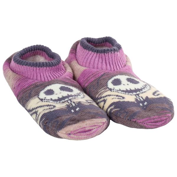 Womens Disney Nightmare Before Christmas Knit Cuff Slipper Socks