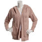 Juniors Derek Heart Matte Chenille Cable Hoodie Cardigan - image 1
