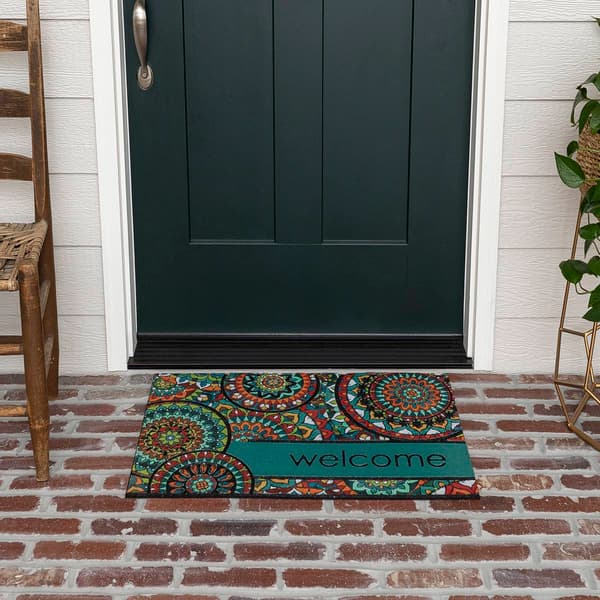 Mohawk Home Bohemian Kingdom Mosaic Welcome Rectangle Doormat