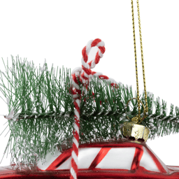 Northlight 5in Red Vintage Car with Christmas Tree Glass Ornament