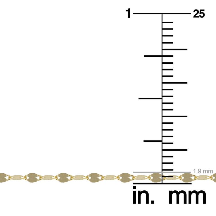 Gold Classics(tm) 16in. 10ky. Yellow Gold Mirror Flat Link Chain