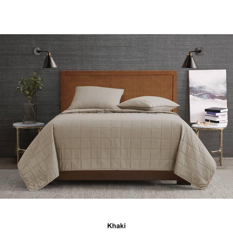 London Fog Garment Wash Solid 180 Thread Count Quilt Set