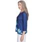Womens Alfred Dunner Nantucket Asymmetric Floral Blouse - image 3