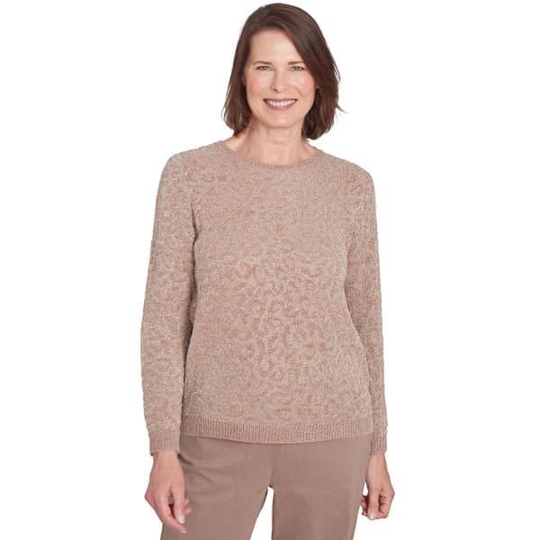 Womens Alfred Dunner Telluride Texture Metallic Chenille Sweater