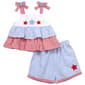Girls (4-6x) Rare Editions 2pc. Americana Stars Seersucker Set - image 2