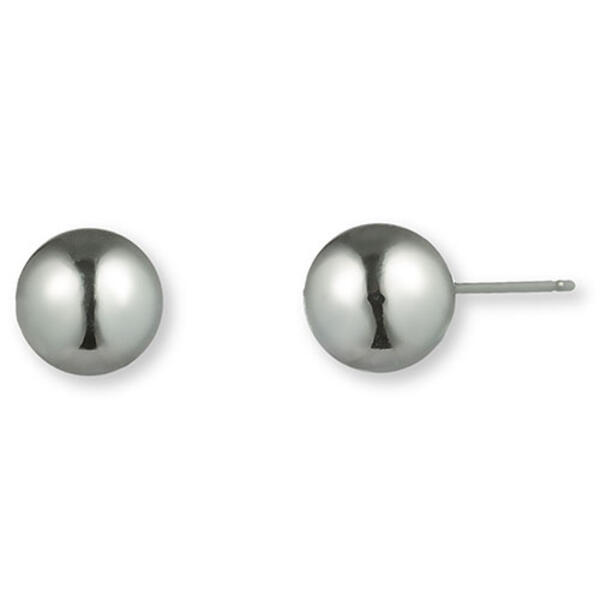 Gloria Vanderbilt Silver-Tone Ball Stud Earrings - image 