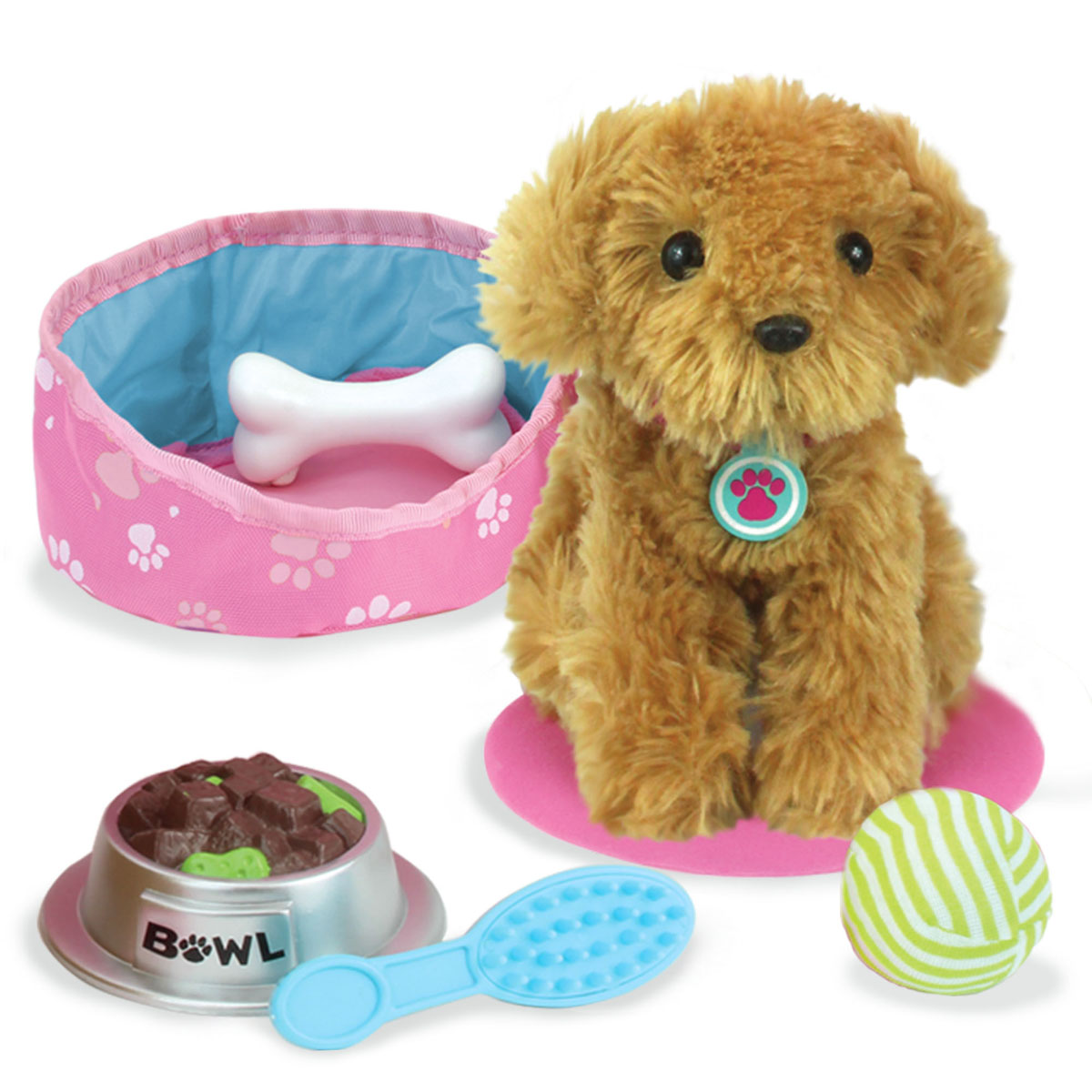 Open Video Modal for Sophia&#39;s(R) Puppy Dog &amp; Accessories 9pc. Set - Pink