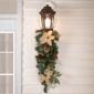 Northlight 28in. Pine Berry & Poinsettia Christmas Teardrop Swag - image 2