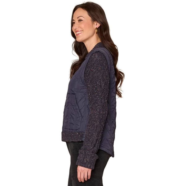 Womens Democracy Two In One Speckle Quilt Vest Jacket