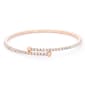 Single Row Rose Plated & Crystal Flex Coil Bracelet - image 1