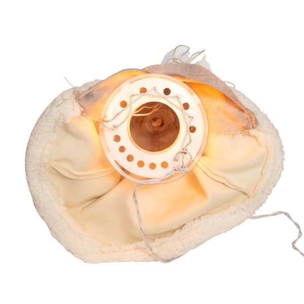 Kurt S. Adler 16in. Ivory and Grey Angel Tree Topper