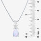 Gemstone Classics™ Silver Lab Grown Opal & Sapphire Pendant - image 3