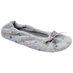 Womens Nanette Lepore Flower Embroidered Ballerina Slippers