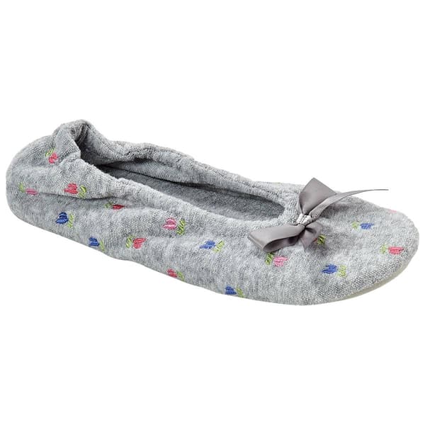 Womens Nanette Lepore Flower Embroidered Ballerina Slippers - image 