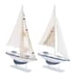 9th & Pike&#40;R&#41; Wooden Sailboat Sculpture Set Of 2 - image 1