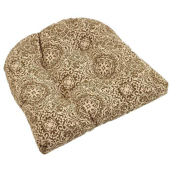 Jordan Manufacturing Medallion Wicker Chair Cushion - Beige - image 