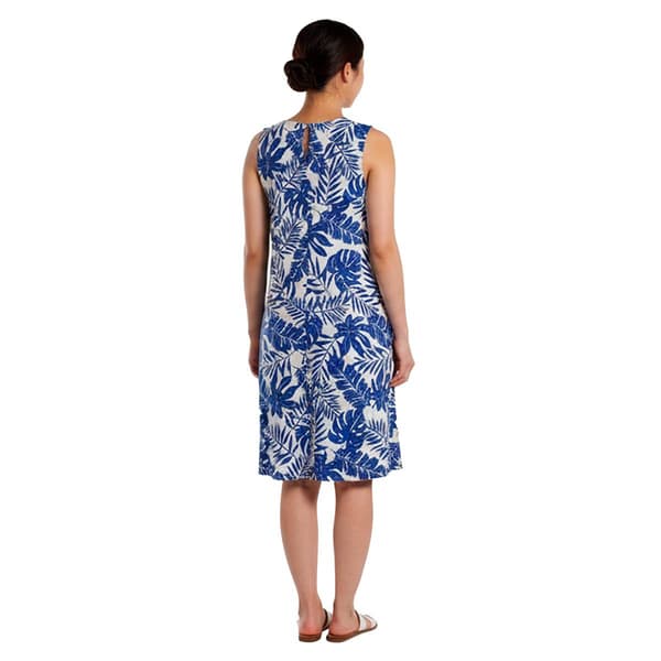 Womens Harlow & Rose Sleeveless Tropical Leaf Shift Dress