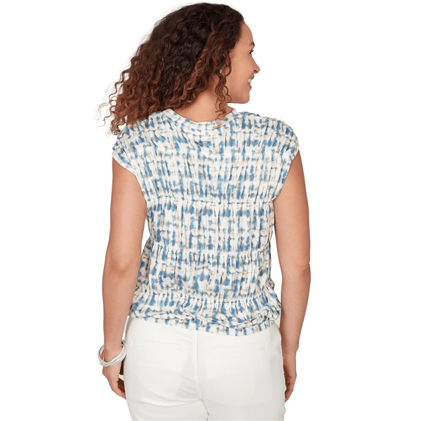 Womens Skye’s the Limit Summer Spice Cap Sleeve Blouse