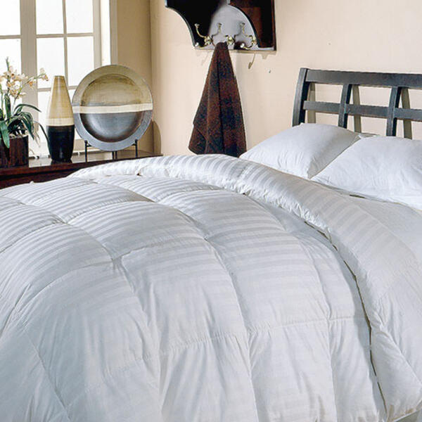 Supreme 350 TC Damask Stripe Down Comforter - White - image 