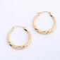 Candela 14kt. Swirl Puffed Hoop Earrings - image 1