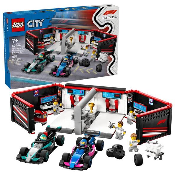 LEGO&#40;R&#41; CITY F1&#40;R&#41; Garage & Mercedes-AMG & Alpine Cars Building Kit - image 