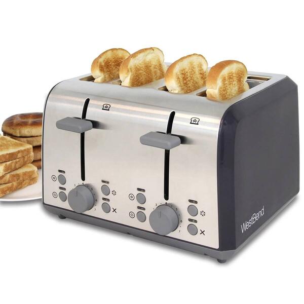West Bend 4-Slice Toaster - Stainless Steel