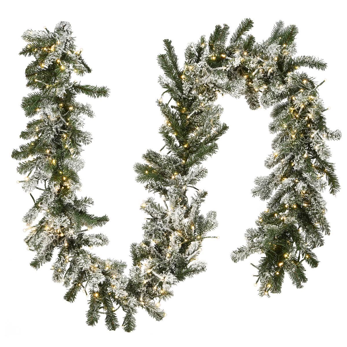 National Tree 9ft. Snowy Sheffield Spruce Garland