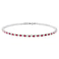 Athra Fine Silver Plated Red & White Crystal Coil Bracelet - image 1