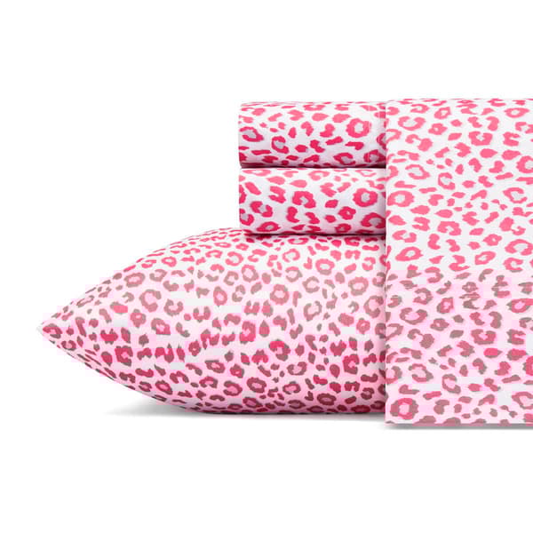 Betsey Johnson Betseys Leopard Microfiber Sheet Set - image 